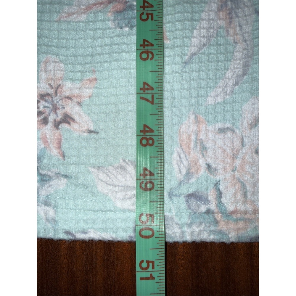 Miss Elaine Robe Womens Size Medium Full Zip Front Mint Floral Nightgown NWT - Picture 11 of 12